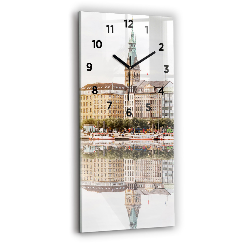 Horloge murale verticale Fleuve Hambourg Allemagne