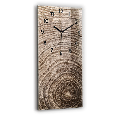 Horloge verticale en verre Tronc d'arbre