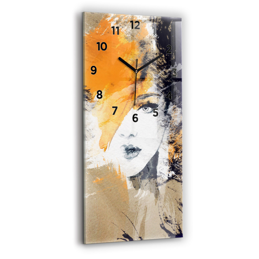 Horloge murale verticale Portrait de femme abstrait