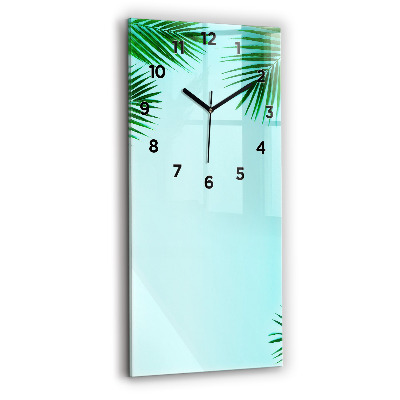 Horloge rectangulaire verticale Palmiers verts