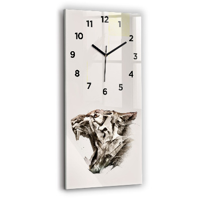 Horloge rectangulaire verticale Portrait peint d'un tigre