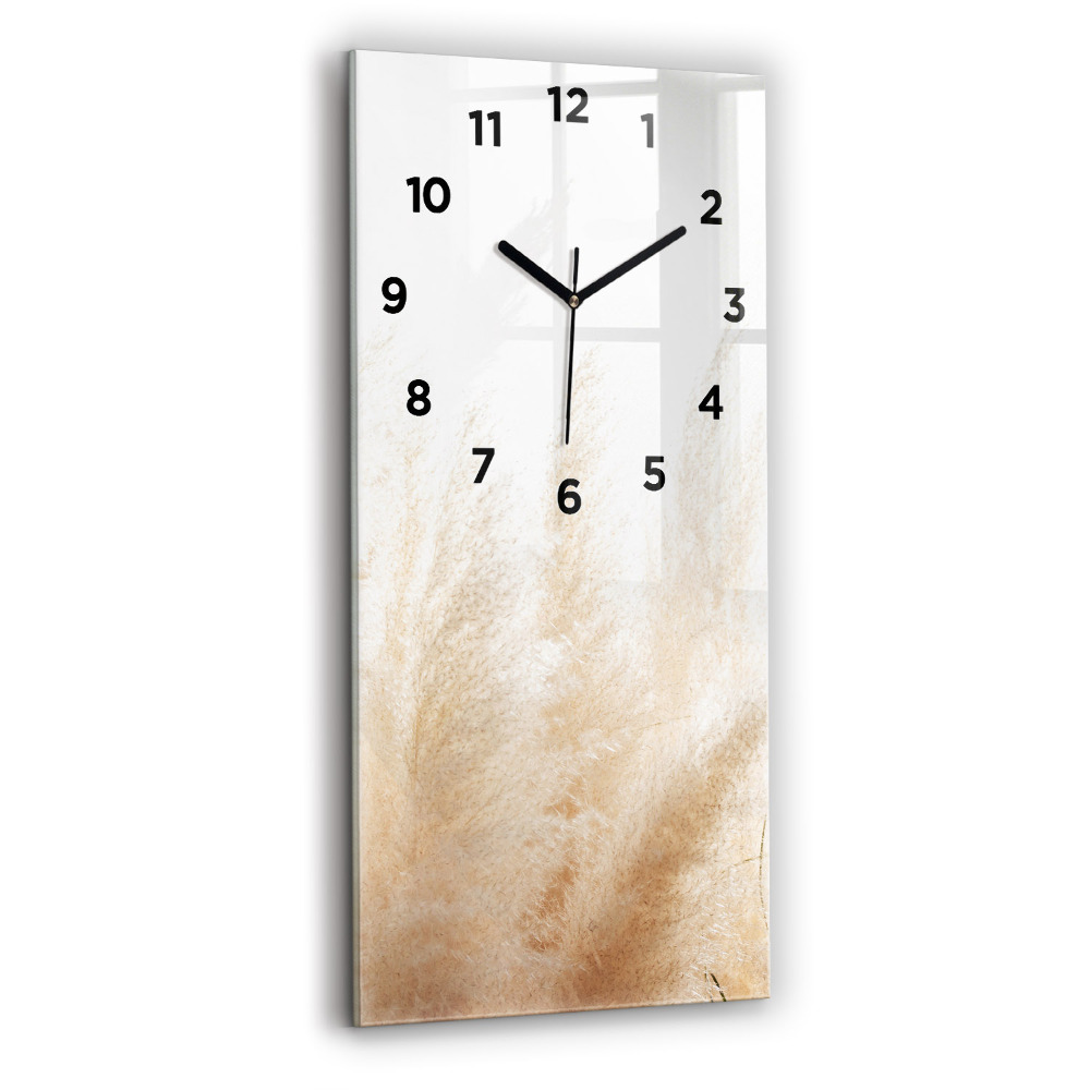 Horloge murale en verre rectangulaire Épi de blé