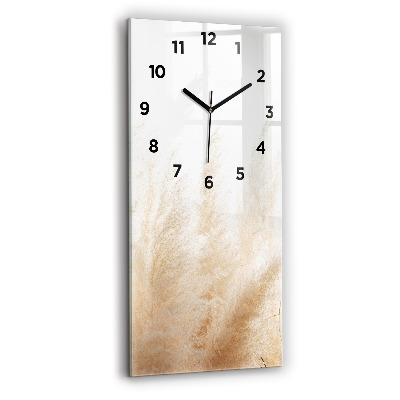 Horloge murale en verre rectangulaire Épi de blé