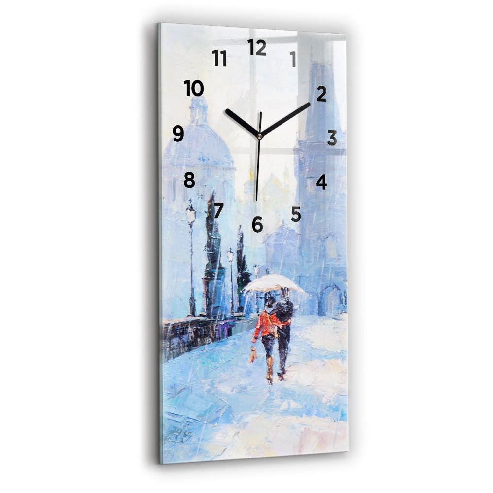 Horloge rectangulaire verticale Art de l'huile