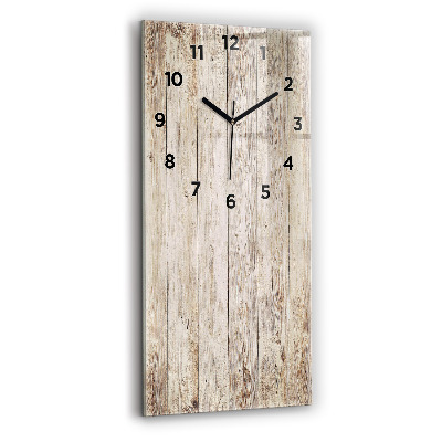 Horloge murale en verre rectangulaire Panneaux en bois