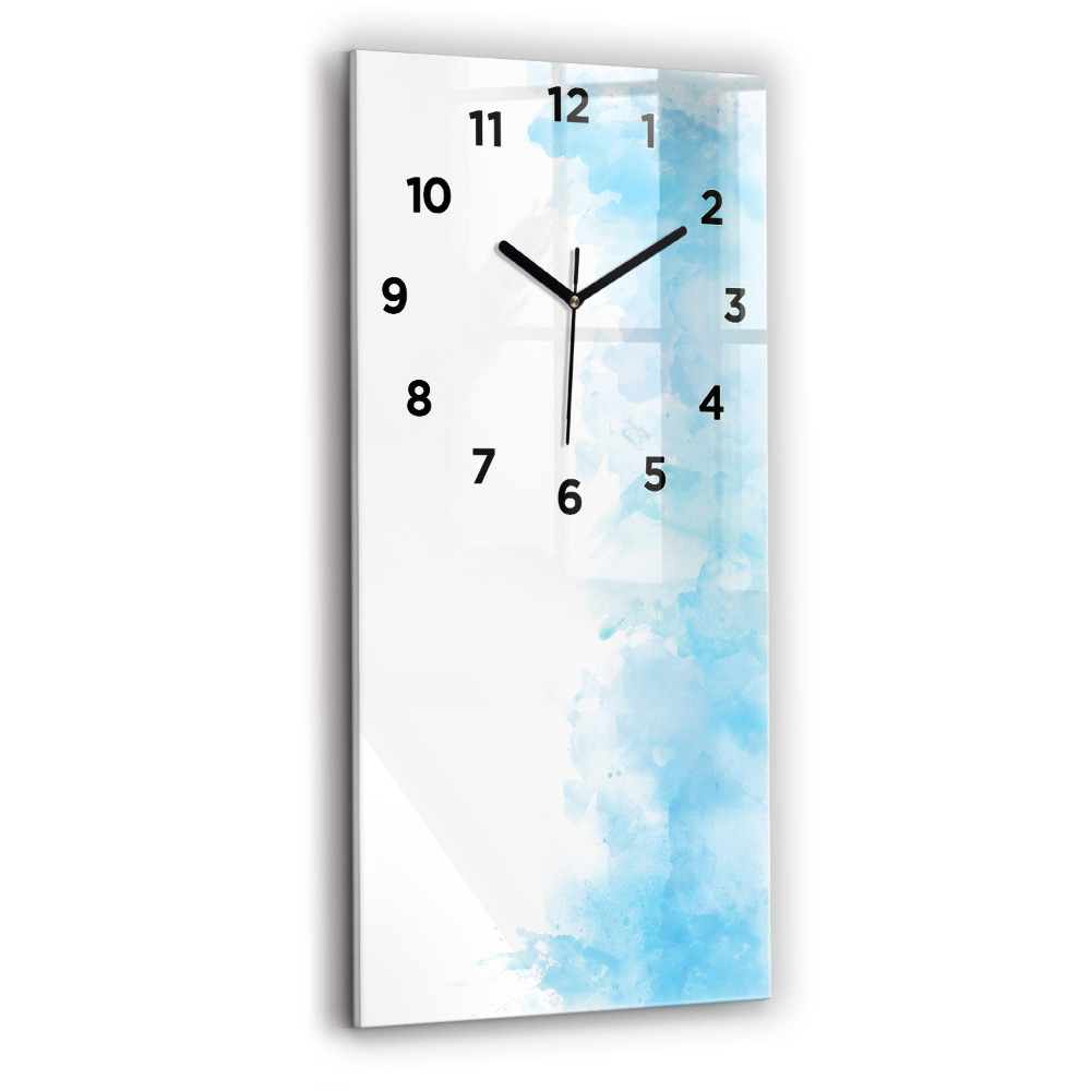 Horloge rectangulaire verticale Taches peintes