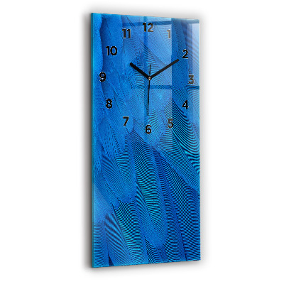 Horloge rectangulaire verticale Plume d'oiseau