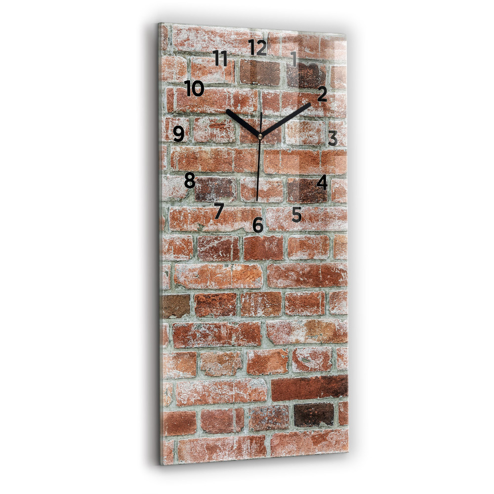 Horloge rectangulaire verticale Mur de briques