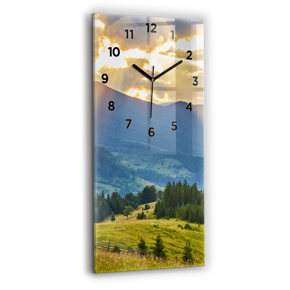 Horloge murale verticale Paysage avec forêts