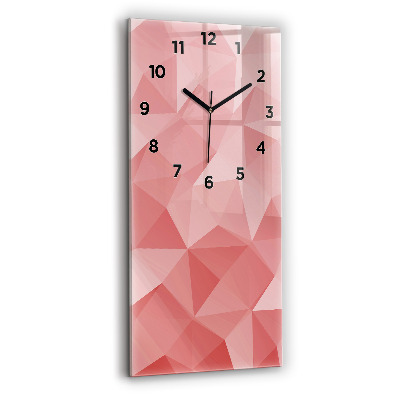 Horloge murale en verre rectangulaire Triangles abstraits