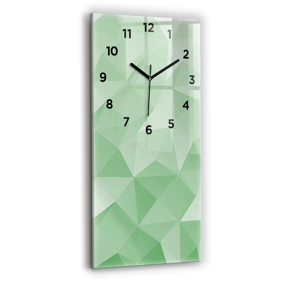 Horloge verticale en verre Triangles abstrait