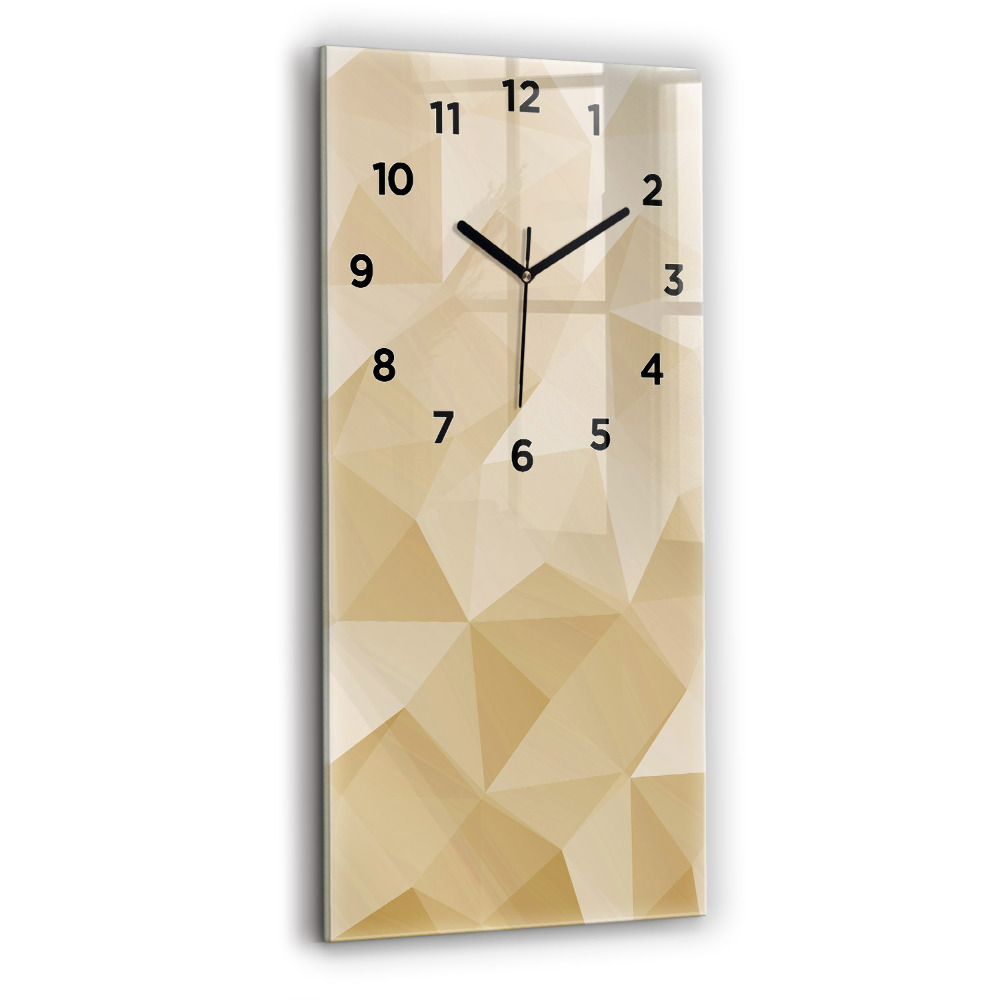 Horloge rectangulaire verticale Triangles abstrait