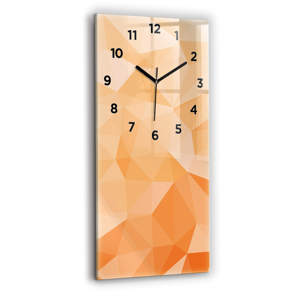 Horloge rectangulaire verticale Triangles abstraits