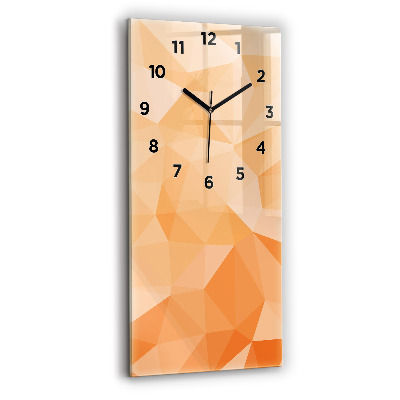 Horloge rectangulaire verticale Triangles abstraits