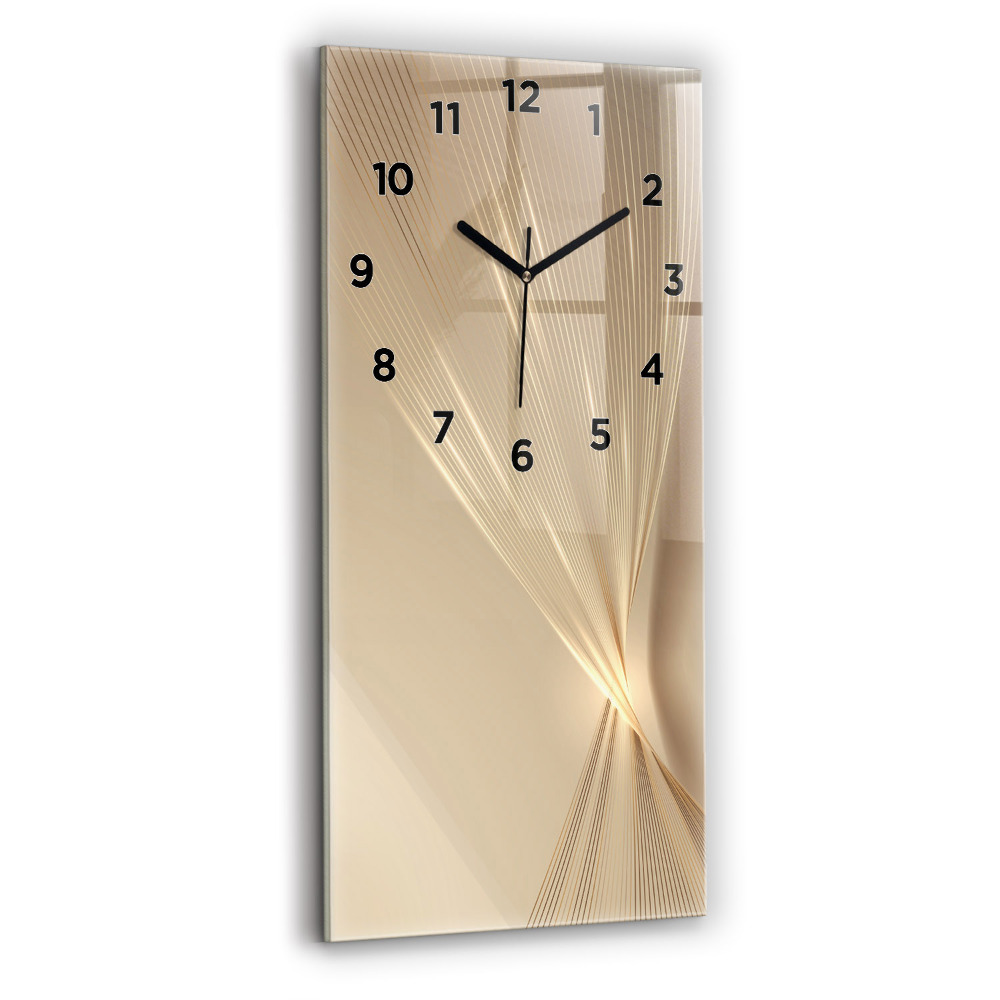 Horloge verticale en verre Lumière abstraite