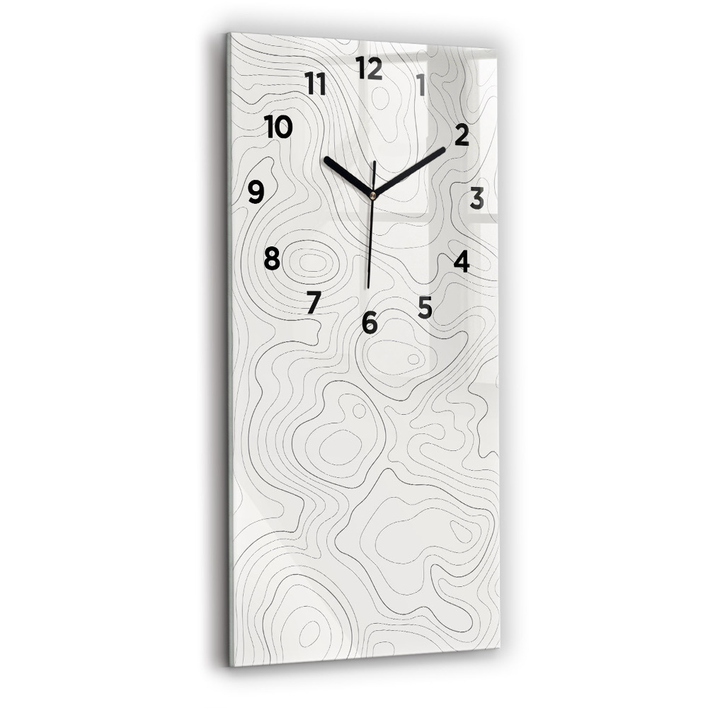 Horloge verticale en verre Taches abstraites