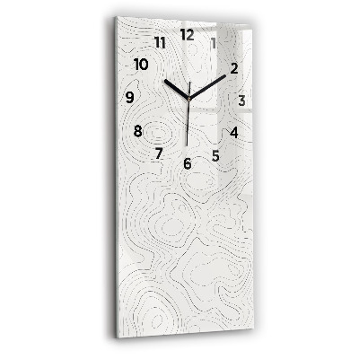 Horloge verticale en verre Taches abstraites