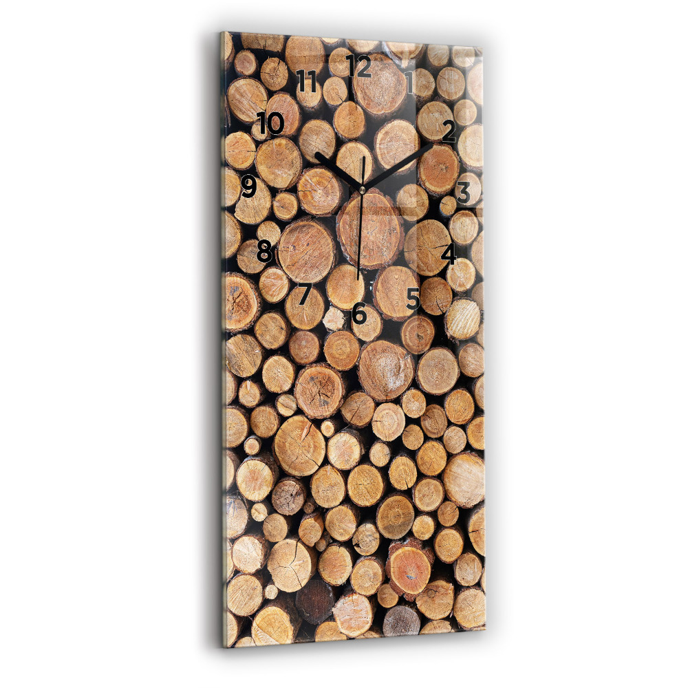 Horloge murale verticale Anneaux d'arbres