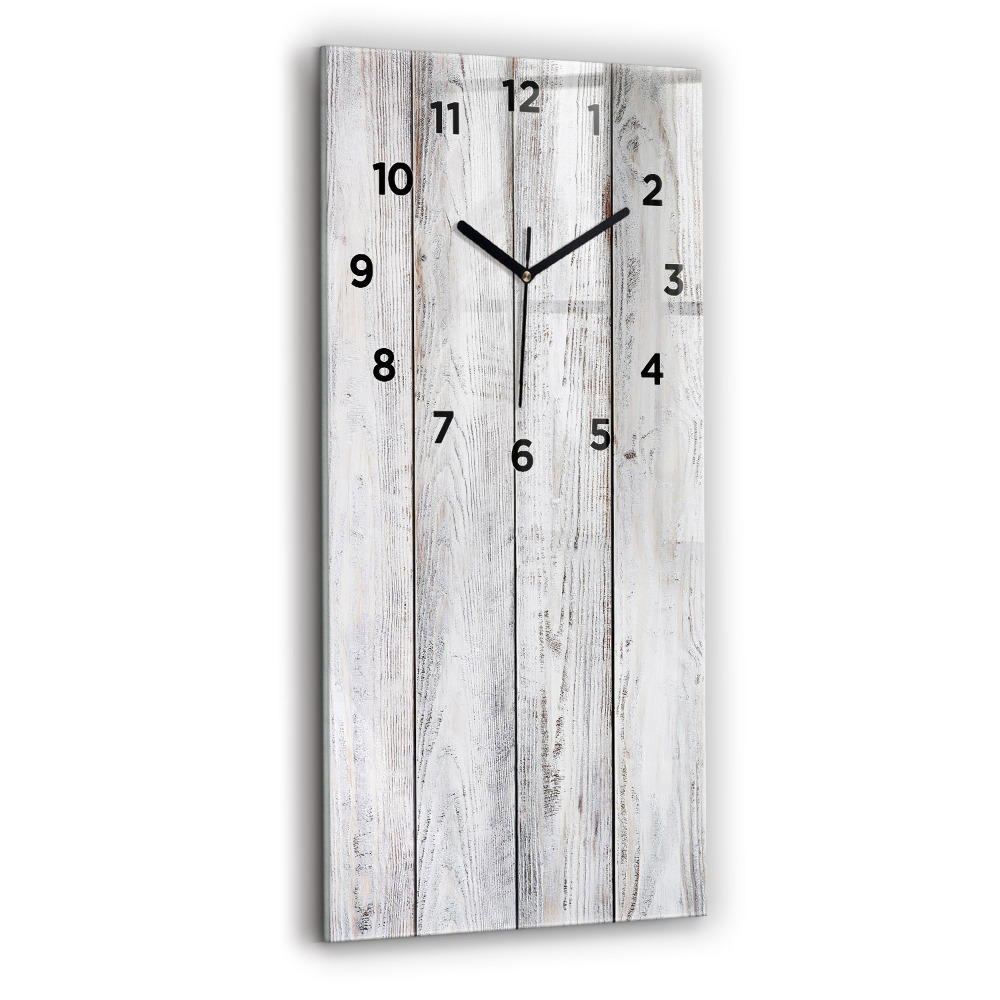 Horloge rectangulaire verticale Planches peintes