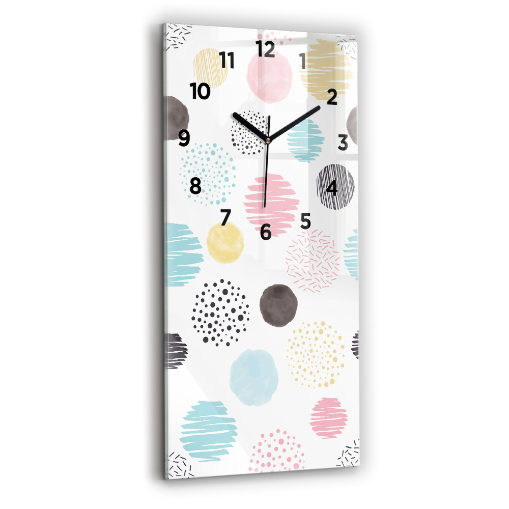 Horloge rectangulaire verticale Motif géométrique