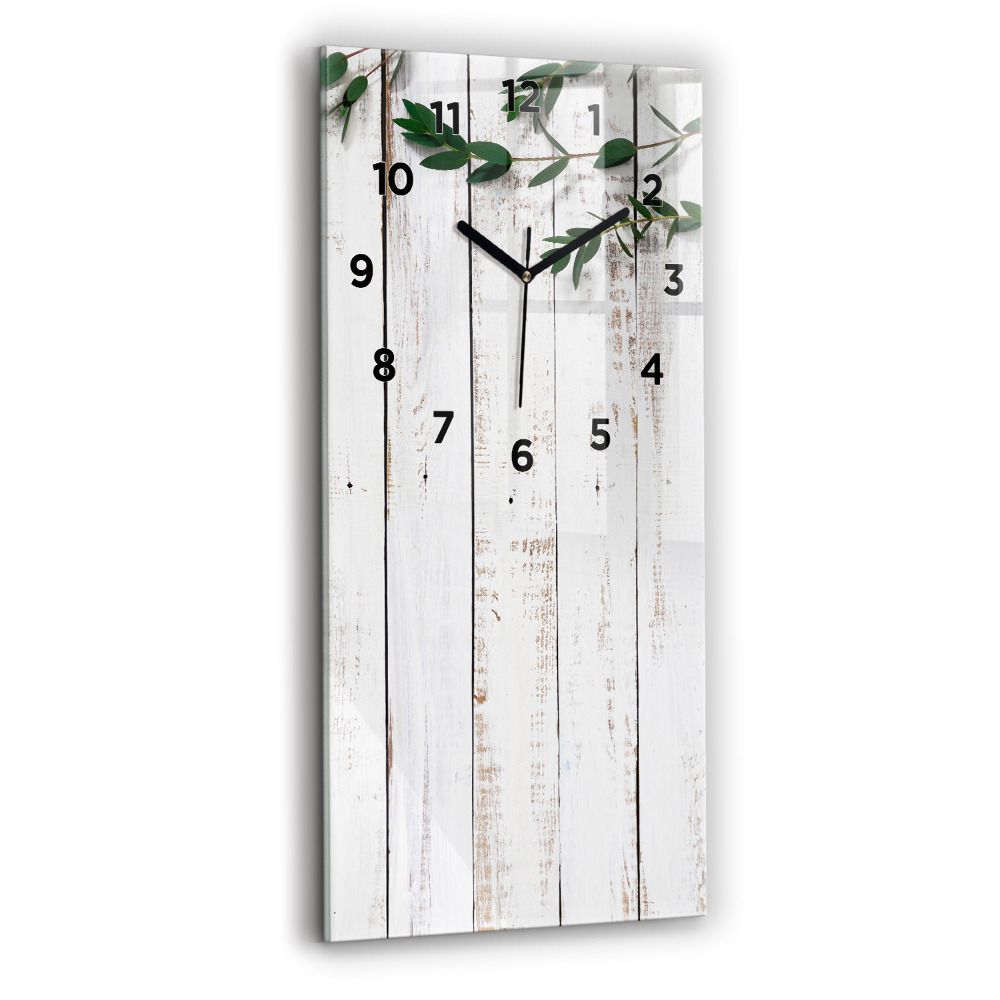 Horloge murale verticale Planches en bois clair