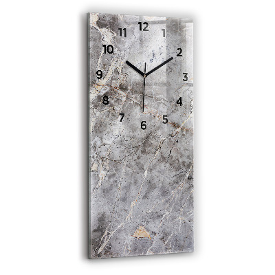 Horloge rectangulaire verticale Marbre de granit gris
