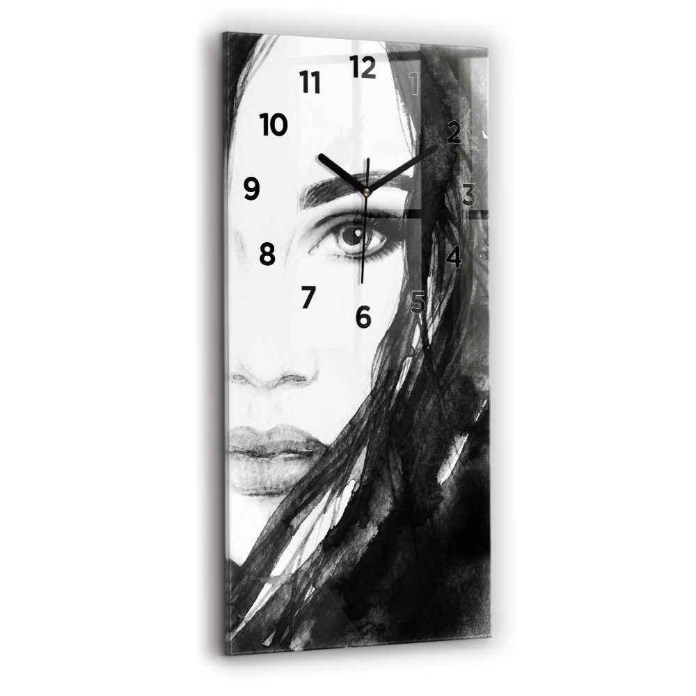 Horloge murale verticale Portrait de femme