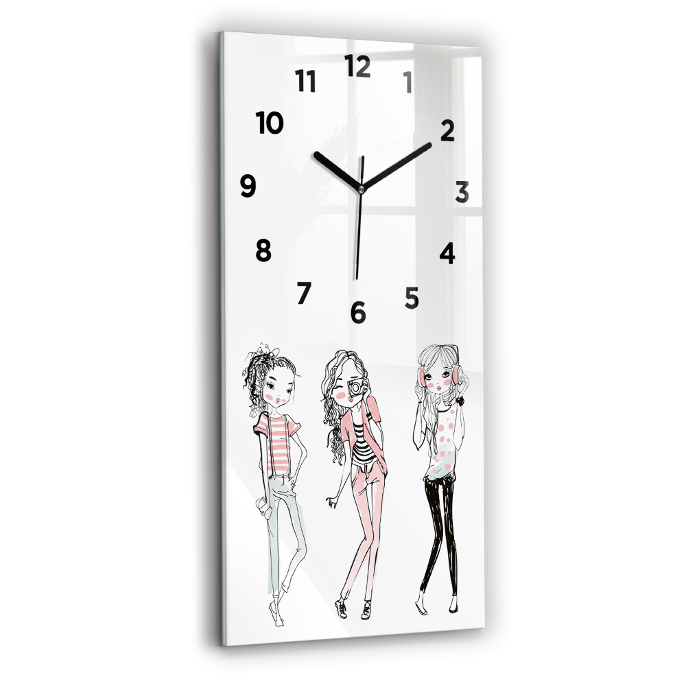 Horloge murale en verre rectangulaire Mode féminine