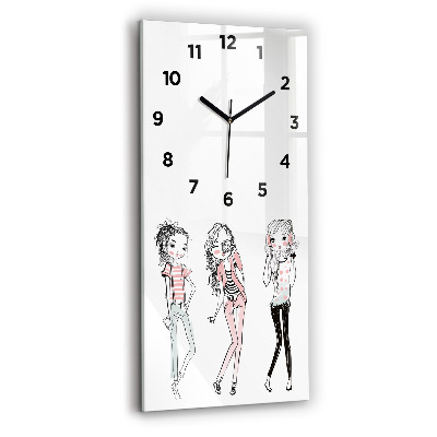 Horloge murale en verre rectangulaire Mode féminine