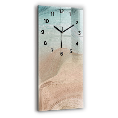 Horloge verticale en verre Abstraction de vagues