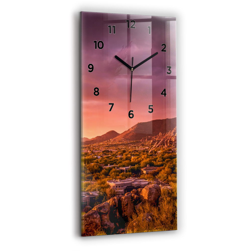 Horloge murale verticale Coucher de soleil à North Scottsdale
