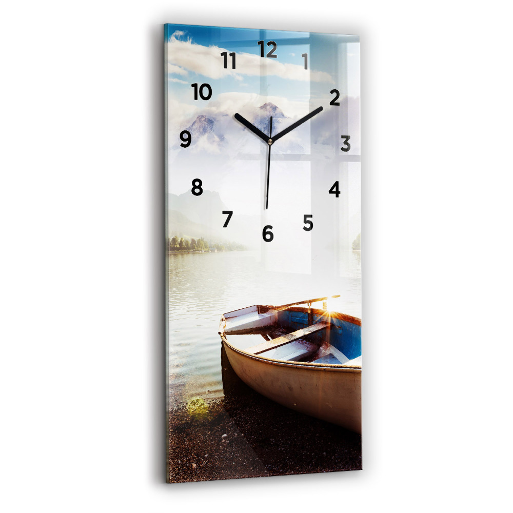 Horloge rectangulaire verticale Vue d'un lac