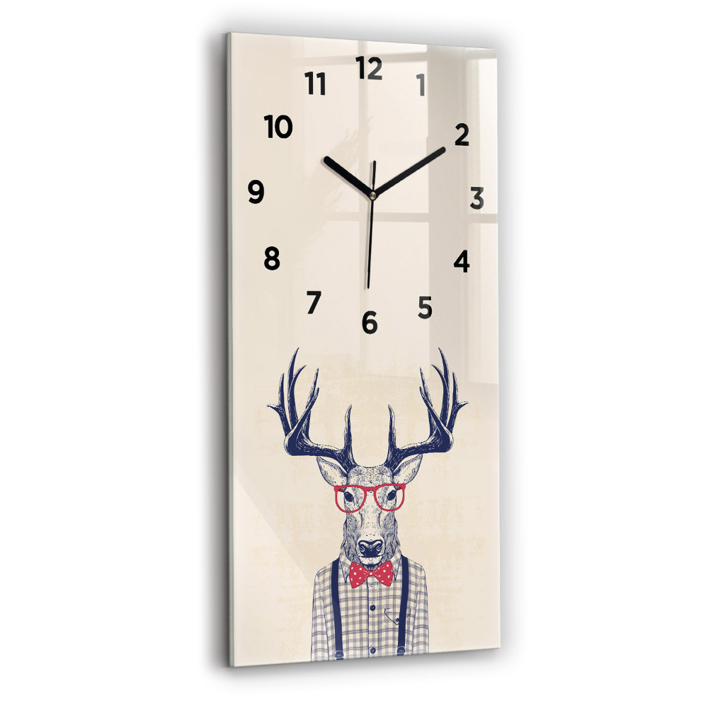 Horloge murale verticale Cerf en chemise