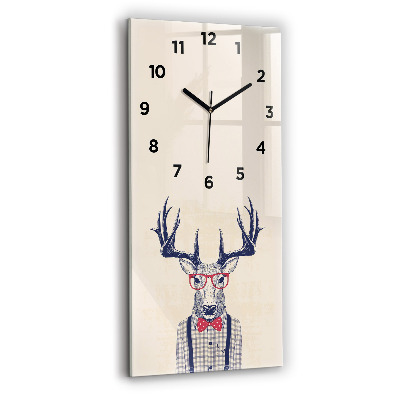 Horloge murale verticale Cerf en chemise
