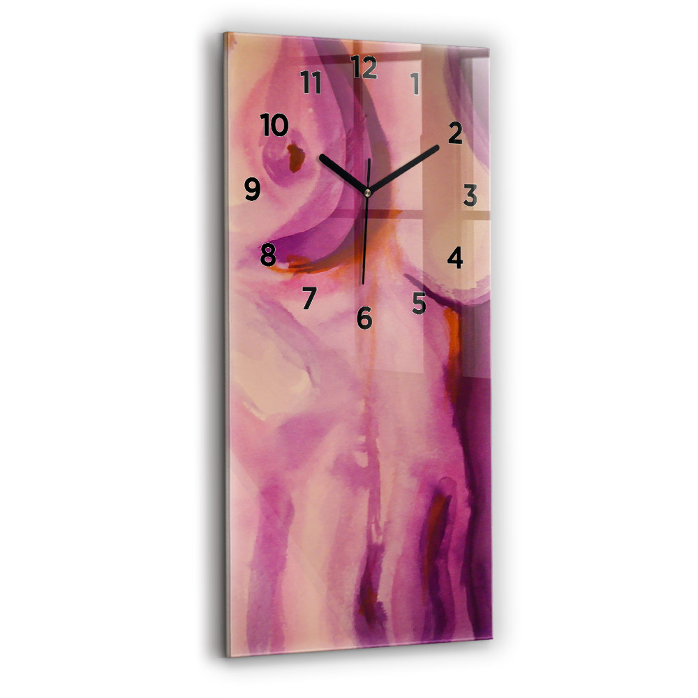 Horloge murale en verre rectangulaire Peinture de femmes