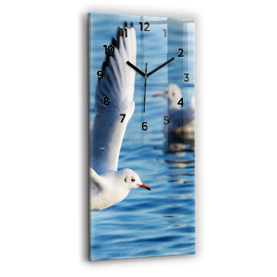 Horloge murale en verre rectangulaire Mouettes à Gdynia