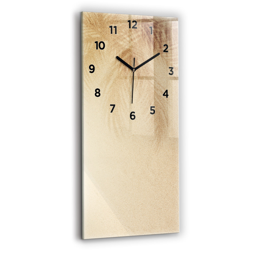 Horloge murale en verre rectangulaire Abstraction dorée
