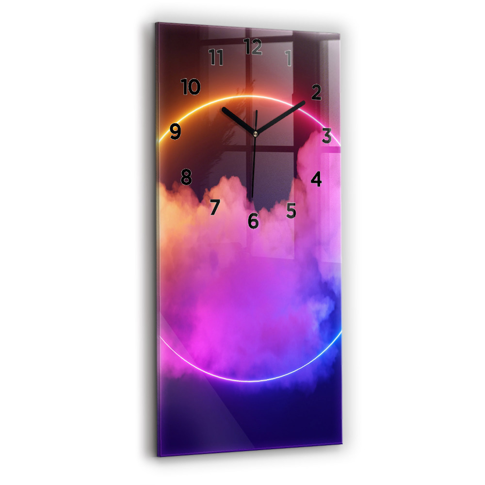 Horloge murale verticale Fumée 3D abstraite