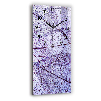 Horloge verticale en verre Feuilles - nature