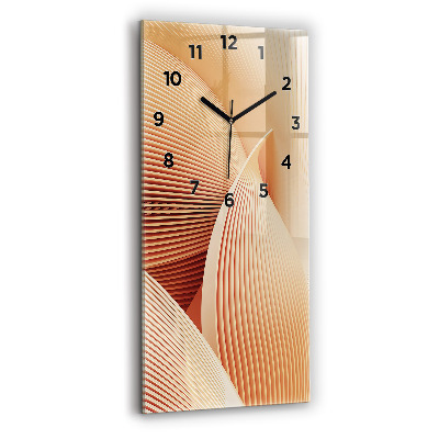 Horloge rectangulaire verticale Motif de vague abstrait