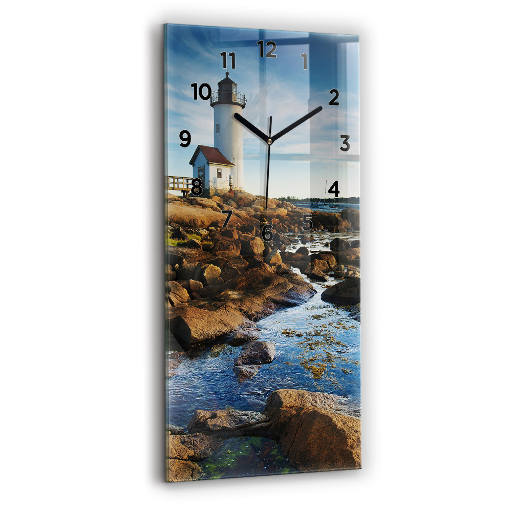 Horloge verticale en verre Phare d'Annisquam