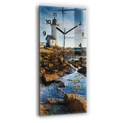 Horloge verticale en verre Phare d'Annisquam