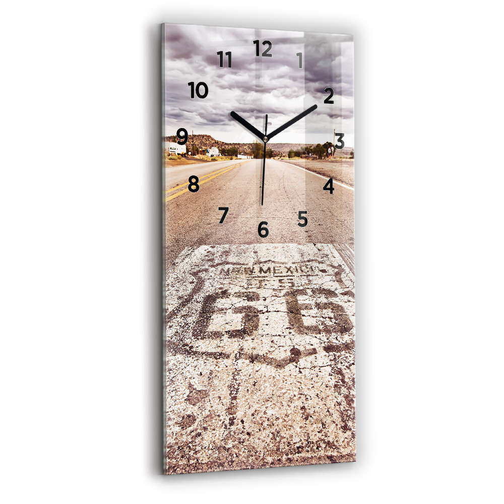 Horloge murale verticale Route 66 USA