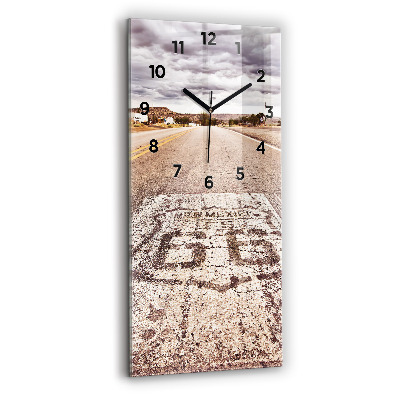 Horloge murale verticale Route 66 USA