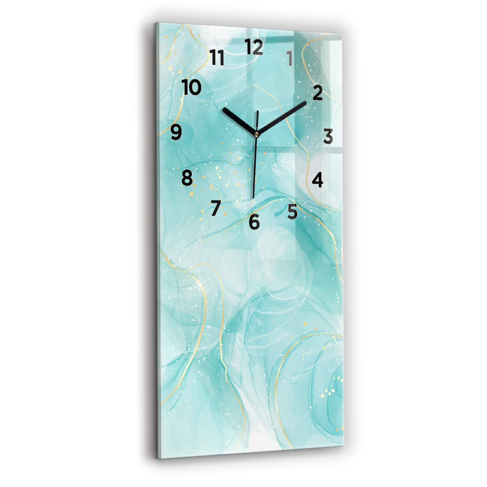 Horloge rectangulaire verticale Marbre abstrait