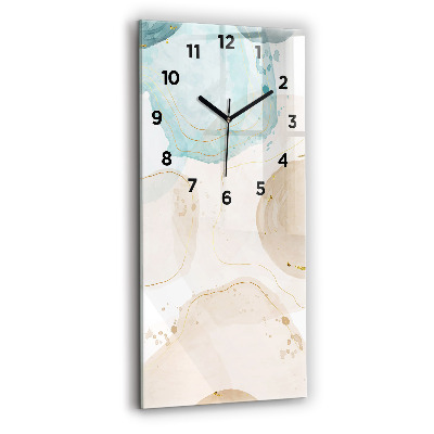 Horloge murale en verre rectangulaire Taches d'aquarelle