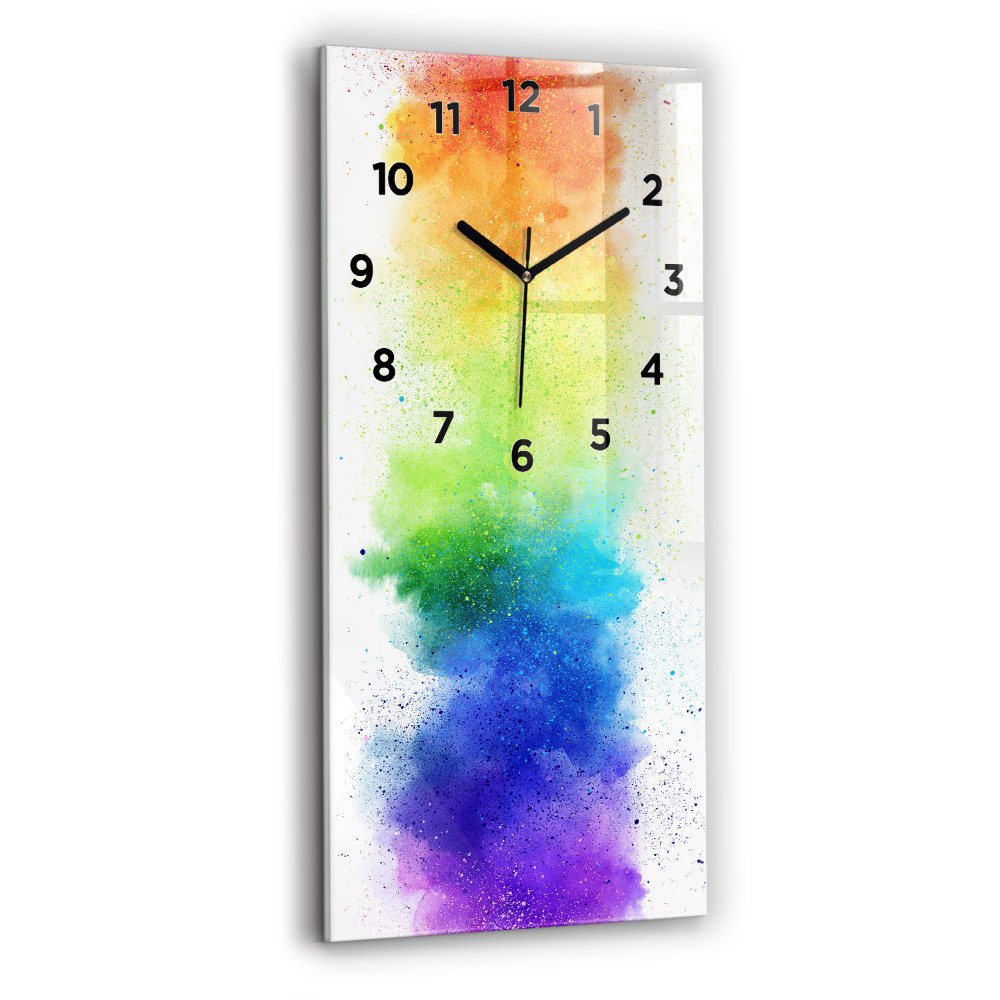 Horloge murale verticale Arc-en-ciel abstrait