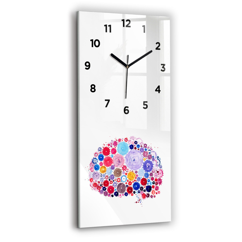 Horloge murale en verre rectangulaire Illustration abstraite colorée