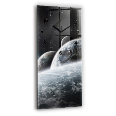 Horloge murale verticale Cosmos et planètes