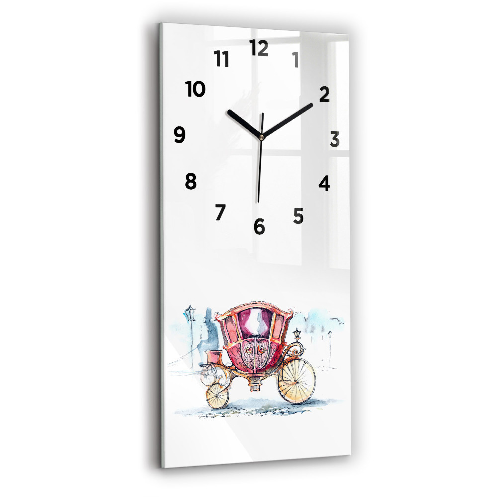 Horloge rectangulaire verticale Ancienne voiture de la reine